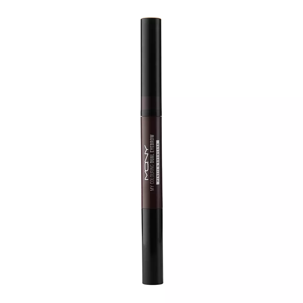 Macqueen - Colouring Dual Eyebrow Pencil&Browcara - Szemöldökceruza és -pomádé - 01 Dark Brown - 0,1g+2g