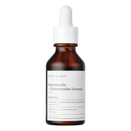 Mary&May - Niacinamide Chaenomeles Sinensis Serum - Világosító Szérum Niacinamiddal és Kínai Birsszel - 30ml