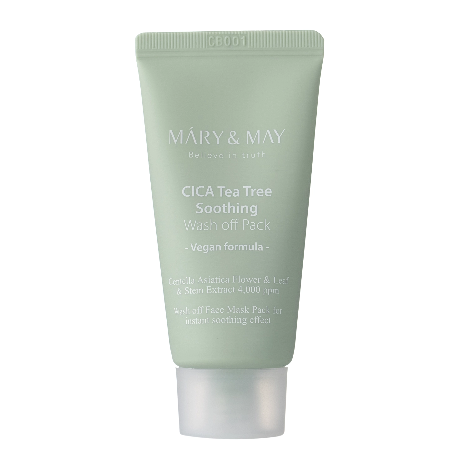 Mary&May - Vegan CICA TeaTree Soothing Wash off Pack - Agyagmaszk - 30g