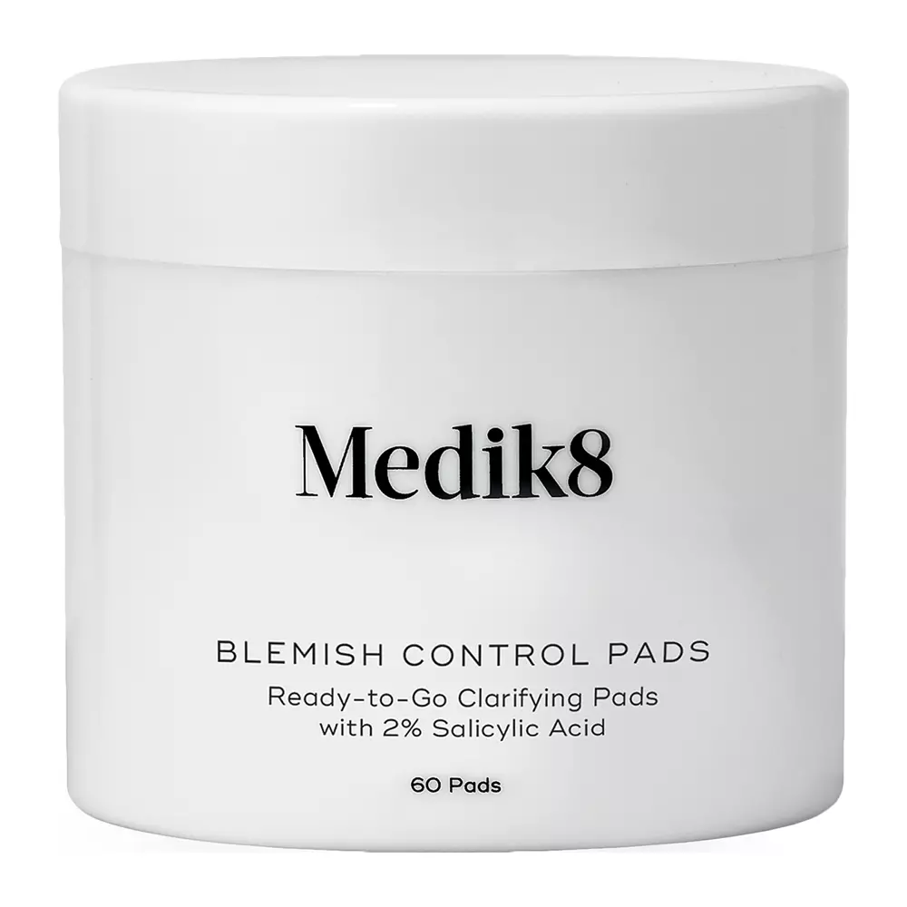 Medik8 - Blemish Control Pads - Ready-to-Go Clarifying pads - Alkoholmentes Hámlasztó Korongok Problémás Bőrre - 60db