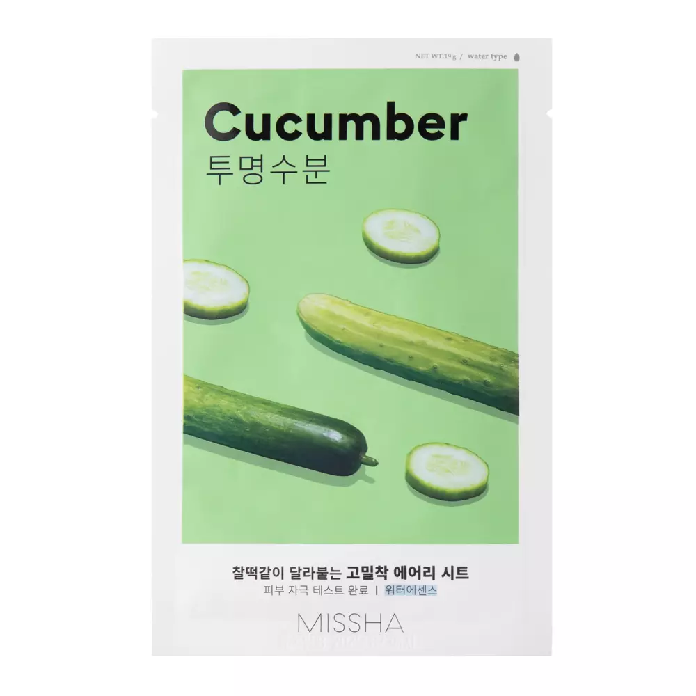 Missha - Airy Fit Sheet Mask - Cucumber - Hidratáló Fátyolmaszk - 19g