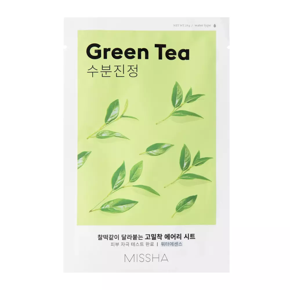 Missha - Airy Fit Sheet Mask - Green Tea - Hidratáló Fátyolmaszk - 19g