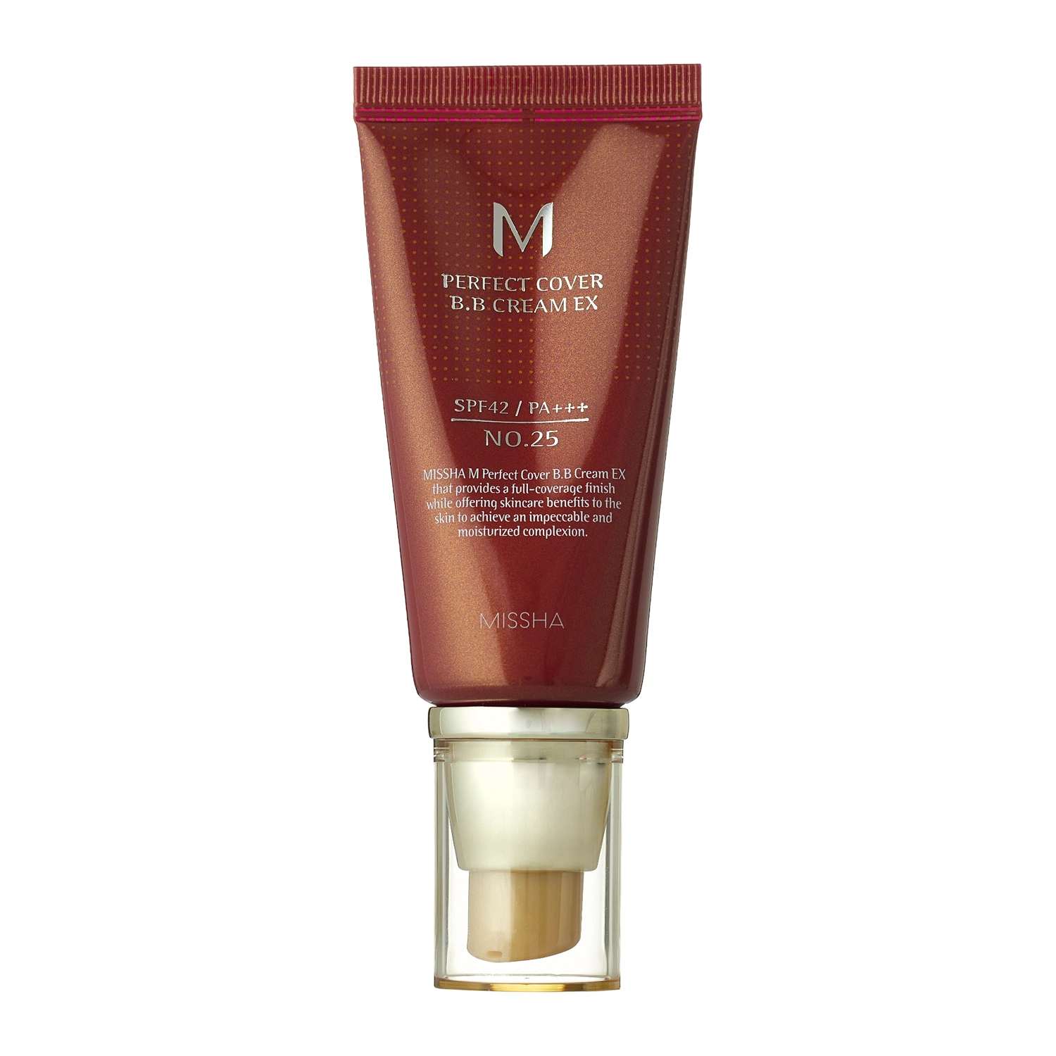 Missha - M Perfect Cover BB Cream SPF42/PA++ - Fedő BB krém - No.25 Warm Beige - 50ml