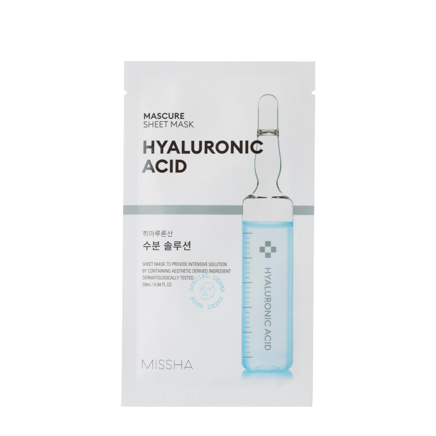 Missha - Mascure Hyaluronic Acid Sheet Mask - Hidratáló Fátyolmaszk - 28ml