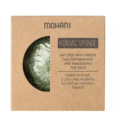 Mohani - Természetes Konjac Szivacs a Test Mosásához Zöldteával