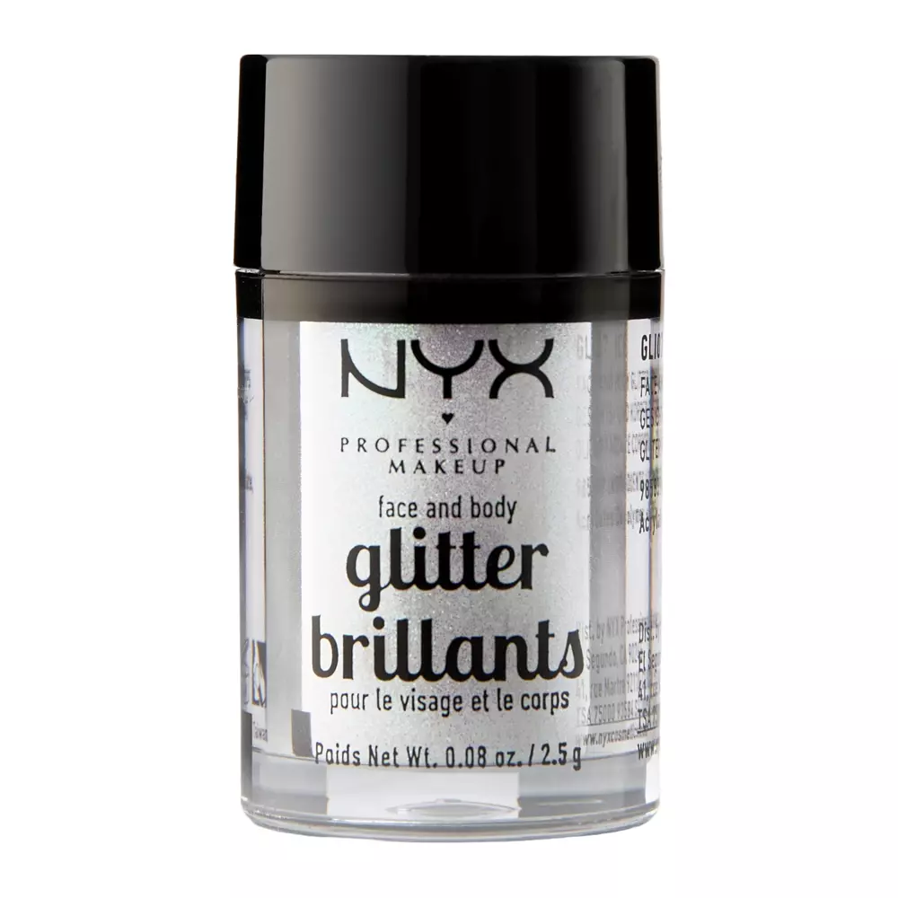 NYX Professional Makeup - Face & Body Glitter - Arc- és Testcsillám - 07 Ice - 2,5g