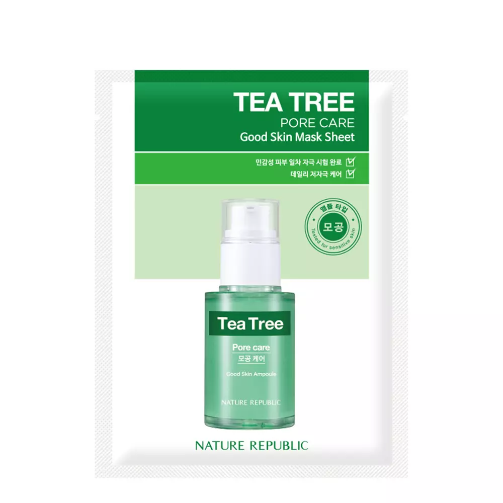 Nature Republic - Good Skin Tea Tree Mask Sheet - Teafaolajos Fátyolmaszk - 24g