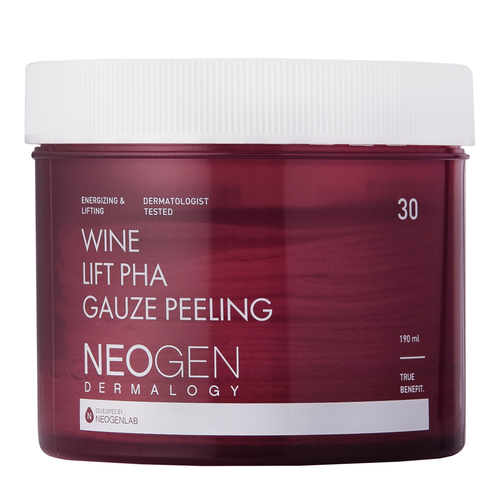 Neogen - Wine Lift PHA Gauze Peeling - Anti-Aging Arckorongok Savakkal és Szőlő Kivonattal - 30db/190ml