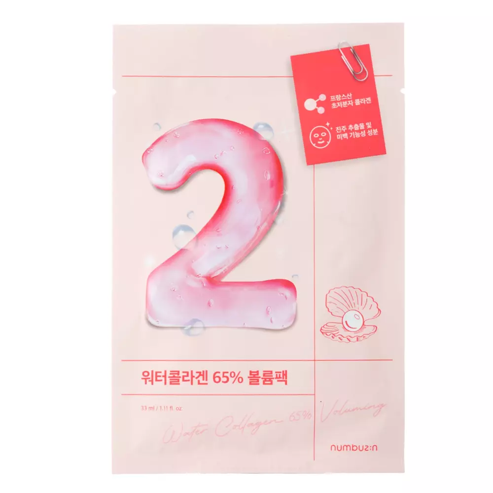 Numbuzin - No.2 - Water Collagen 65% Voluming Sheet Mask - Kollagén Fátyolmaszk - 33g