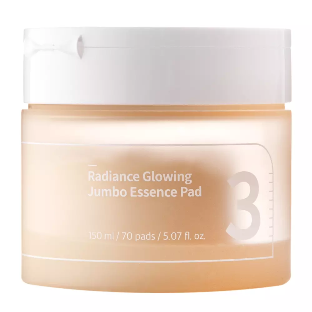 Numbuzin - No.3 Radiance Glowing Jumbo Essence Pad - Világosító Arckorongok - 70db.