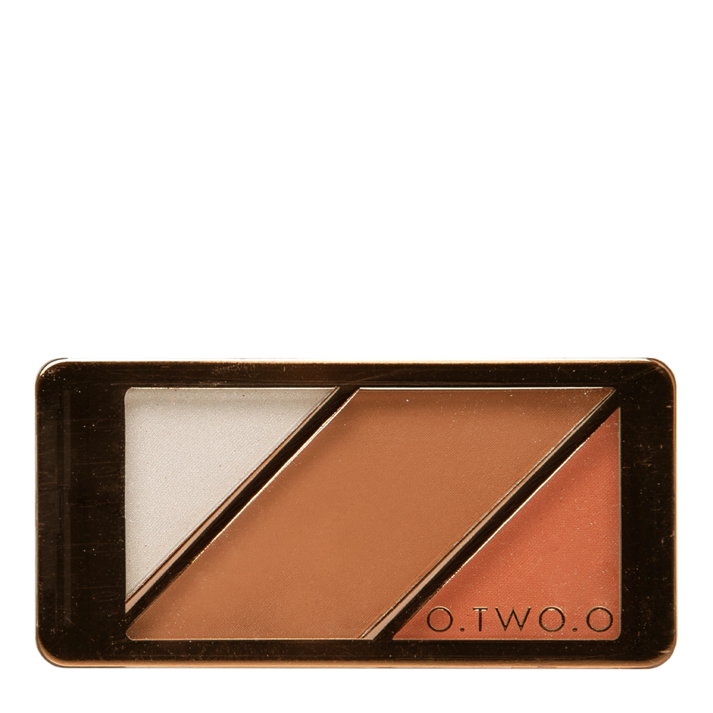 O.TWO.O - 3 in 1 Blusher Highlighter Contour - Kontúrozó Paletta - 03 Prom - 10g