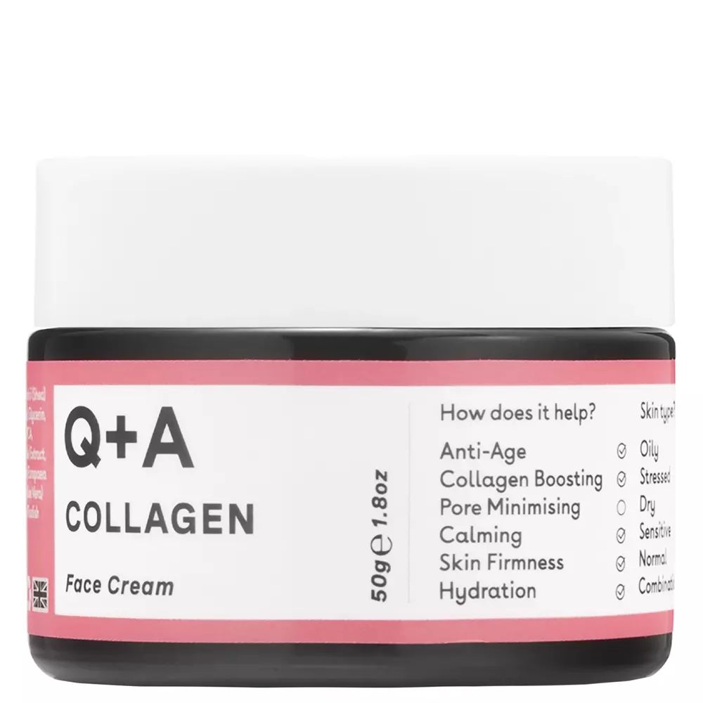 Q+A - Collagen - Face Cream - Simító és Feszesítő Arckrém Kollagénnel - 50ml