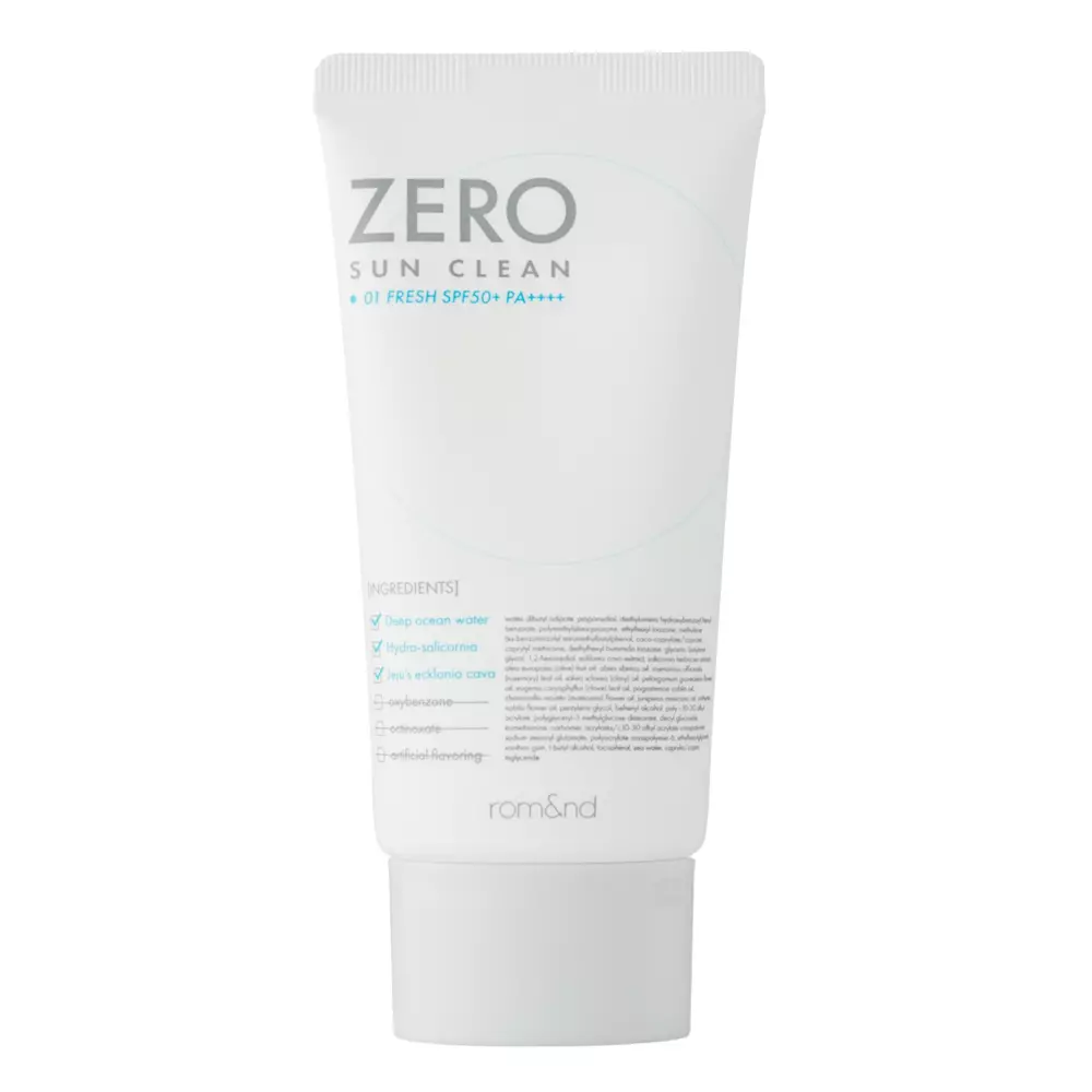 Rom&nd - Zero Sun Clean SPF50+ PA++++ - Könnyű Fényvédő - 01 Fresh - 50ml