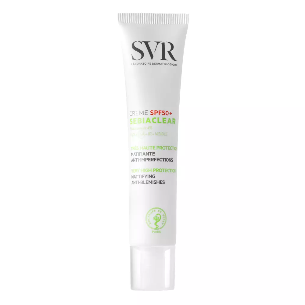 SVR - Sebiaclear Creme SPF50 - Mattító Védőkrém Pattanásos Bőrre - 40ml