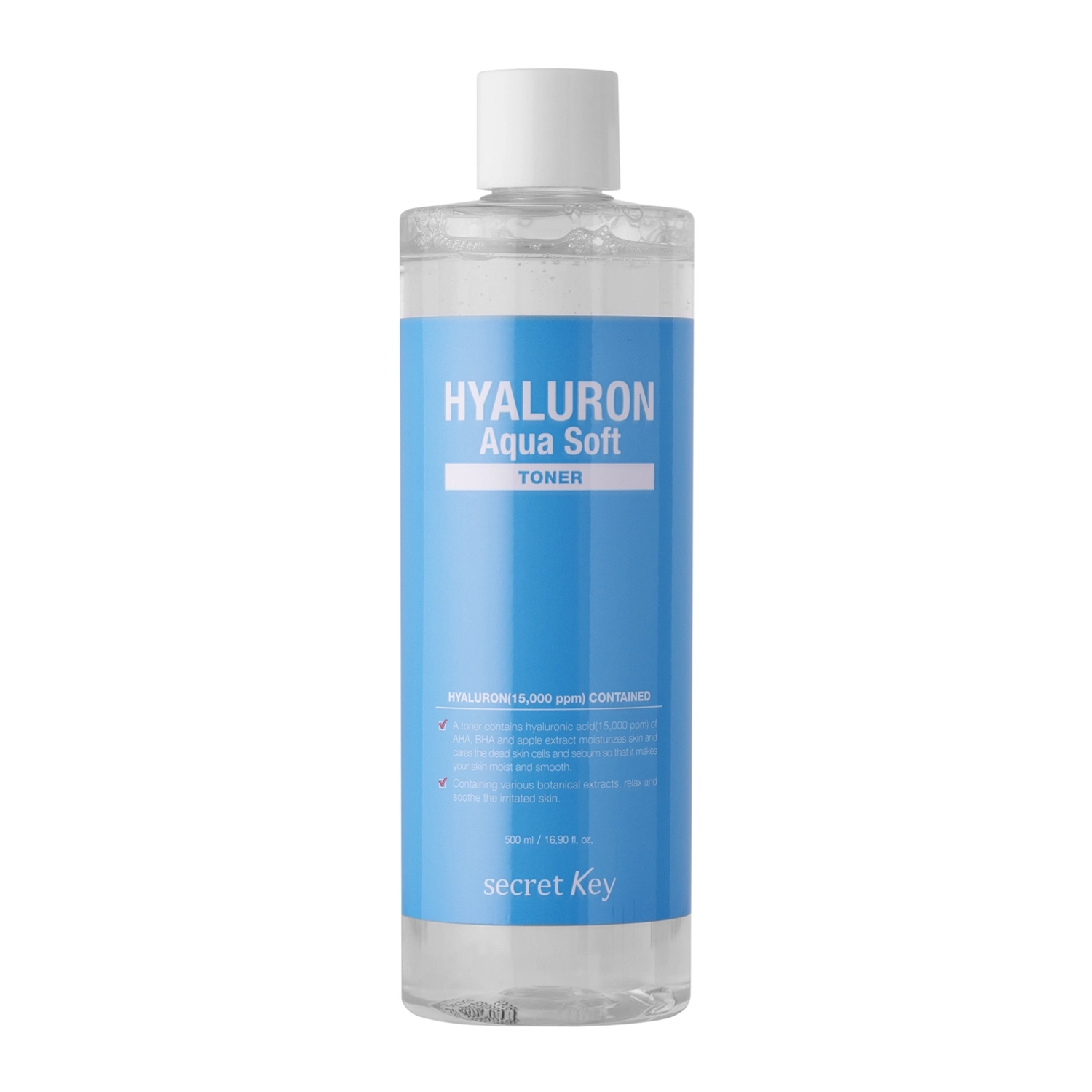 Secret Key - Hyaluron Aqua Soft Toner - Hidratáló Toner Hialuronsavval - 500ml
