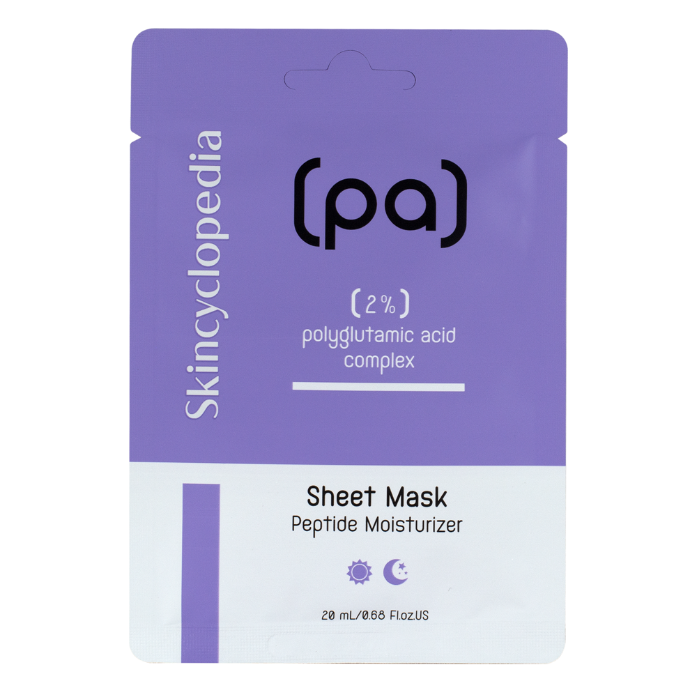 Skincyclopedia - Sheet Mask Polyglutamic Acid - Mélyehidratáló Fátyol - 1db/20ml