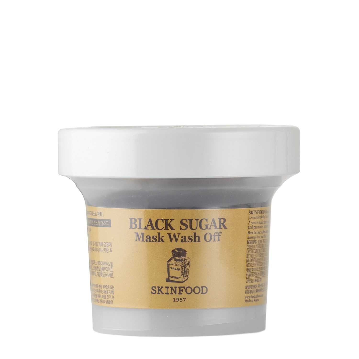 Skinfood - Black Sugar Mask Wash Off - Simító Arcmaszk - 120g