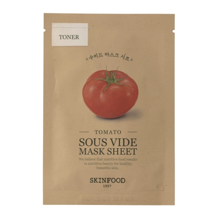 Skinfood - Sous Vide Mask Sheet Tomato - Világosító Fátyolmaszk - 1db/18g