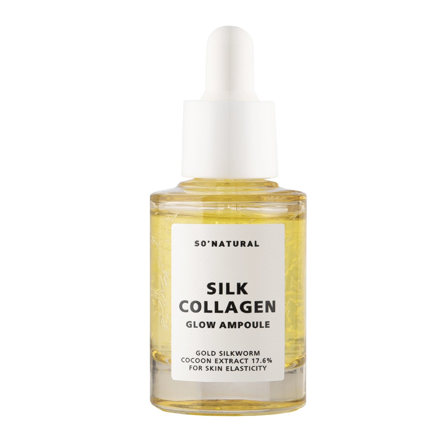 So Natural - Silk Collagen Glow Ampoule - Ragyogtató és Tápláló Arcszérum - 30ml