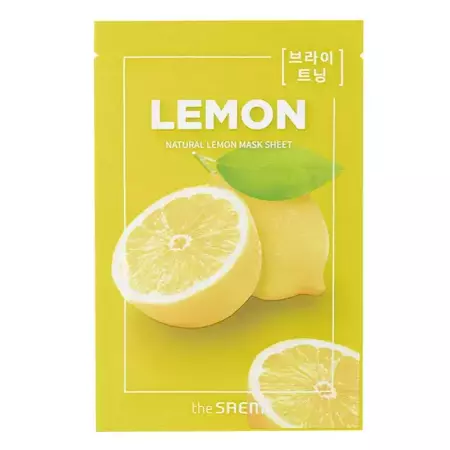 The SAEM - Natural Lemon Sheet Mask - Fátyolmaszk Citromkivonattal - 21 ml