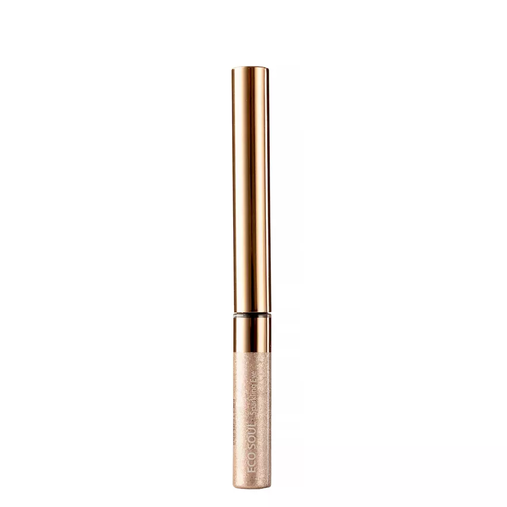 The Saem - Eco Soul Sparkling Eye - Ecsetes Szemhéjfesték Csillámmal - PK01 Champagne Bar - 2.7g