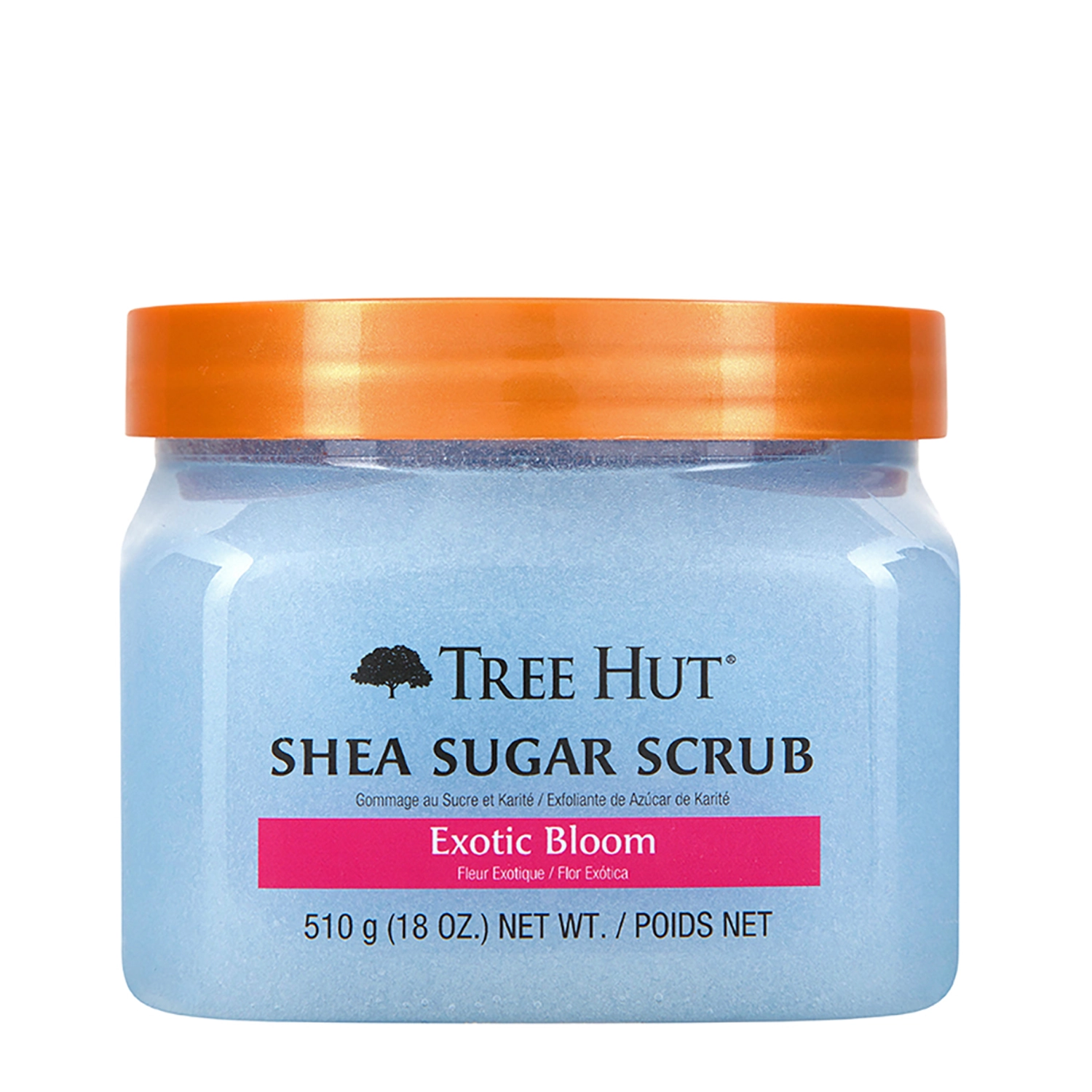 Tree Hut - Shea Sugar Scrub Exotic Bloom - Cukros Testradír - Egzotikus Virág - 510g