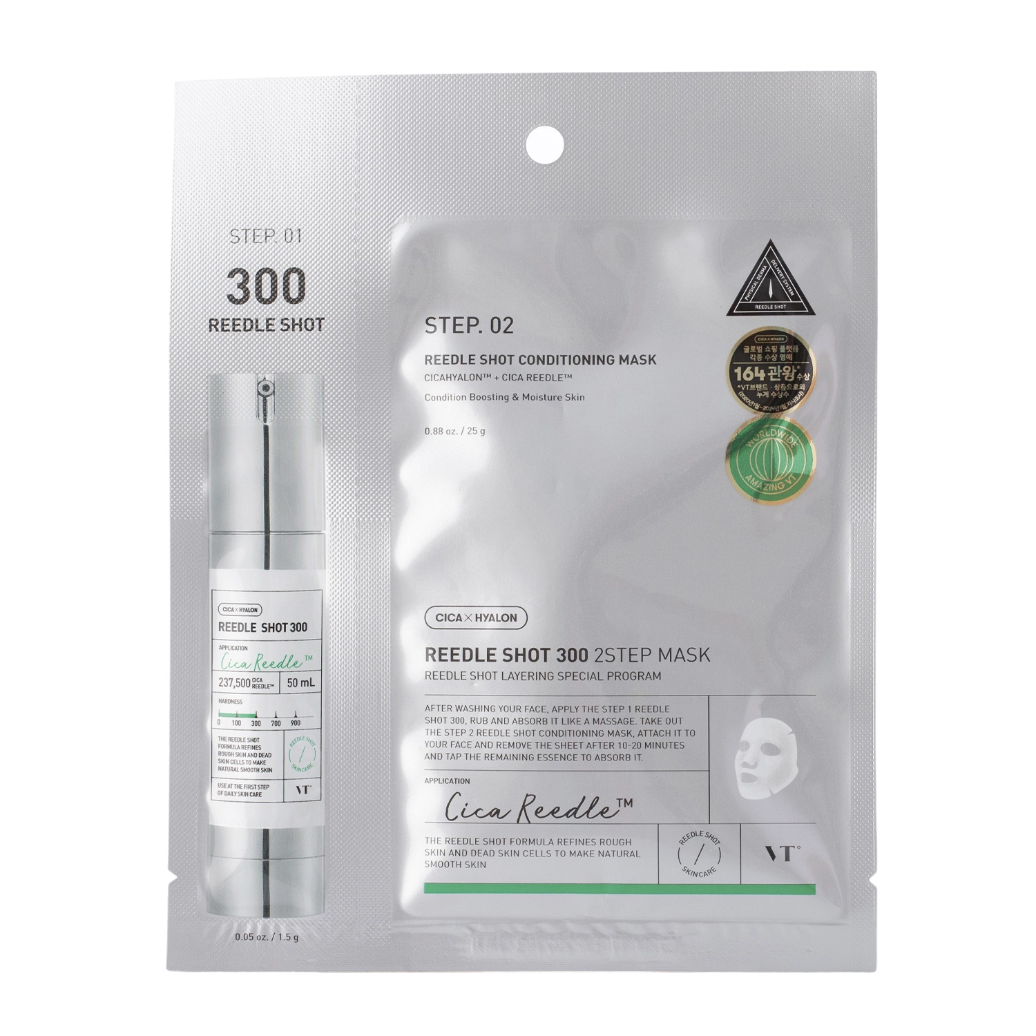 VT Cosmetics - Reedle Shot 300 2Step Mask - Feszesítő Fátyolmaszk - 1.5g+25g