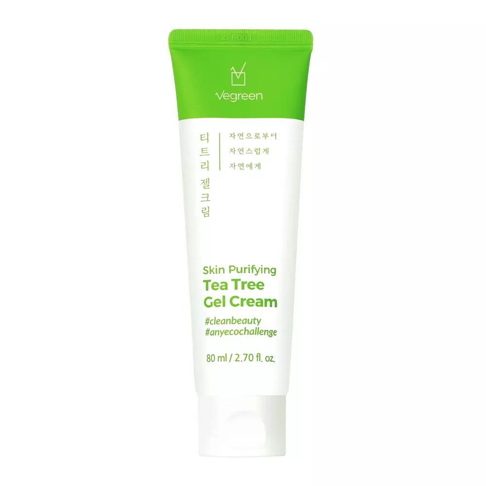 Vegreen - Skin Purifying Tea Tree Gel Cream - Arckrém Teafa Kivonattal - 80ml