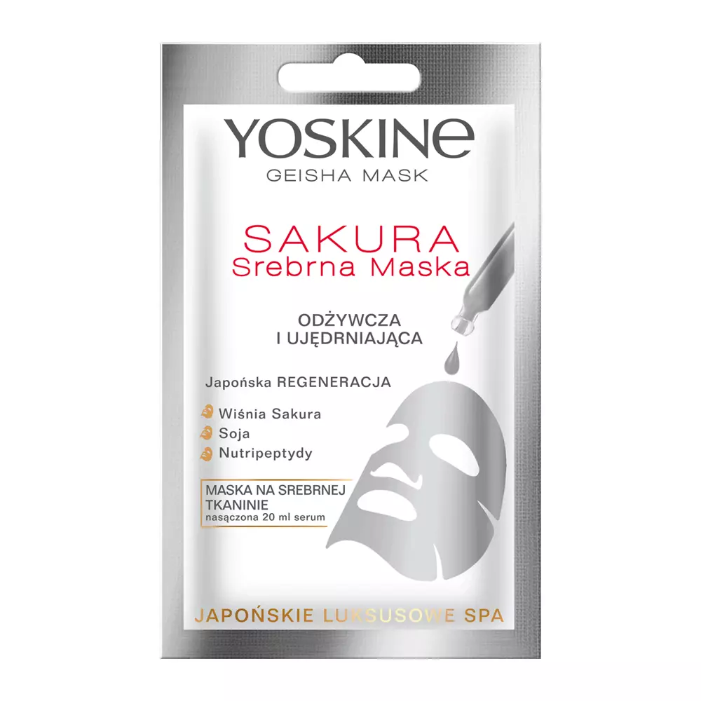 Yoskine - Geisha Mask - Sakura Ezüst Fátyolmaszk - 20ml